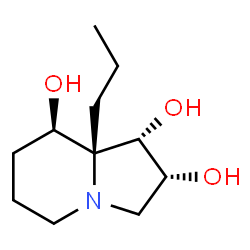 1,2,8-Indolizinetriol, octahydro-8a-propyl-, (1S,2R,8R,8aR)- (9CI) structure