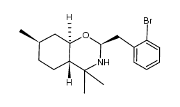 2α-(2'-bromophenylmethyl)-4,4,7α-trimethyl-trans-octahydro-1,3-benzoxazine Structure