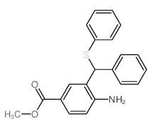 Benzoic acid,4-amino-3-[phenyl(phenylthio)methyl]-, methyl ester structure