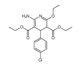 6-amino-4-(4-chloro-phenyl)-2-ethoxy-3,4-dihydro-pyridine-3,5-dicarboxylic acid diethyl ester Structure