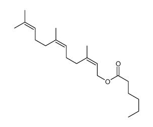 3,7,11-trimethyldodeca-2,6,10-trienyl hexanoate Structure