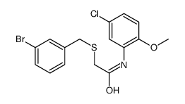 2-[(3-bromophenyl)methylsulfanyl]-N-(5-chloro-2-methoxyphenyl)acetamide Structure