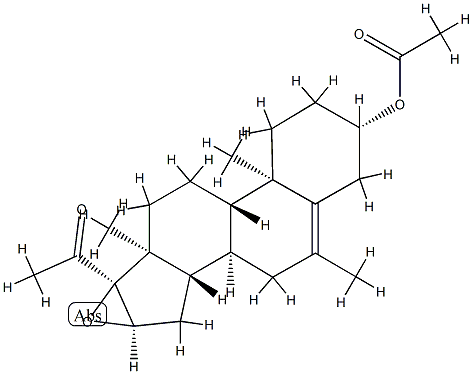 3β-(Acetyloxy)-16α,17-epoxy-6-methylpregn-5-en-20-one structure