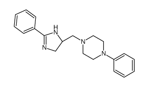 1-phenyl-4-[[(5R)-2-phenyl-4,5-dihydro-1H-imidazol-5-yl]methyl]piperazine结构式