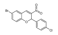 6-Bromo-2-(4-chlorophenyl)-3-nitro-2H-1-benzopyran Structure