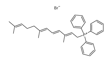 triphenyl-((2E,4E,6E)-3,7,11-trimethyl-dodeca-2,4,6,10-tetraenyl)-phosphonium, bromide Structure