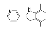 1H-Indole,4-fluoro-2,3-dihydro-7-methyl-2-(3-pyridinyl)-(9CI) structure