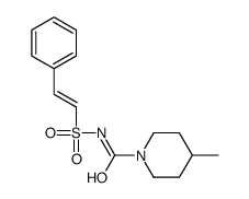 4-methyl-N-(2-phenylethenylsulfonyl)piperidine-1-carboxamide结构式