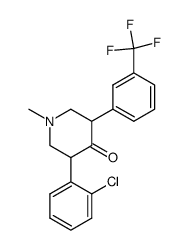 3-(2-Chloro-phenyl)-1-methyl-5-(3-trifluoromethyl-phenyl)-piperidin-4-one Structure