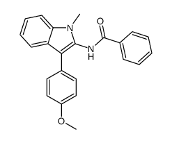 N-[3-(4-methoxyphenyl)-1-methylindol-2-yl]benzamide Structure