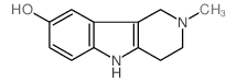 2-methyl-2,3,4,5-tetrahydro-1H-pyrido[4,3-b]indol-8-ol结构式