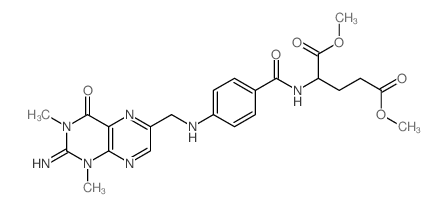 dimethyl 2-[[4-[(2-imino-1,3-dimethyl-4-oxo-pteridin-6-yl)methylamino]benzoyl]amino]pentanedioate structure