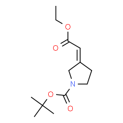 tert-butyl (3Z)-3-(2-ethoxy-2-oxoethylidene)pyrrolidine-1-carboxylate Structure