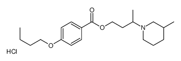 3-(3-methylpiperidin-1-ium-1-yl)butyl 4-butoxybenzoate,chloride Structure