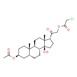 (14β,17R)-3β,14,21-Trihydroxy-5β-pregnan-20-one 3-acetate 21-chloroacetate structure