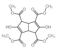 1,3,4,6-Pentalenetetracarboxylicacid, 1,3a,4,6a-tetrahydro-2,5-dihydroxy-, 1,3,4,6-tetramethyl ester结构式