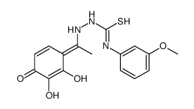 1-[[(1E)-1-(2,3-dihydroxy-4-oxocyclohexa-2,5-dien-1-ylidene)ethyl]amino]-3-(3-methoxyphenyl)thiourea结构式