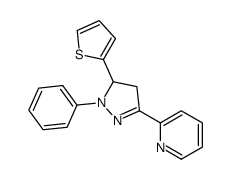 2-(2-phenyl-3-thiophen-2-yl-3,4-dihydropyrazol-5-yl)pyridine Structure