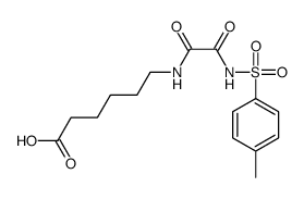 6-[[2-[(4-methylphenyl)sulfonylamino]-2-oxoacetyl]amino]hexanoic acid Structure
