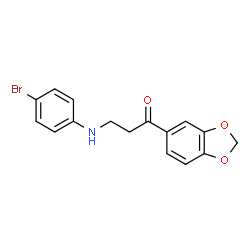 1-(1,3-benzodioxol-5-yl)-3-(4-bromoanilino)-1-propanone Structure