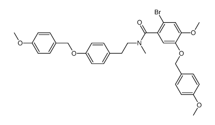 2-bromo-4-methoxy-5-(4-methoxybenzyloxy)-N-[2-(4-methoxybenzyloxyphenyl)ethyl]-N-methylbenzamide Structure