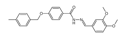 N'-(3,4-dimethoxybenzylidene)-4-((4-methylbenzyl)oxy)benzohydrazide结构式