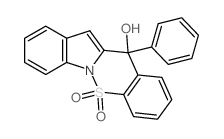 12H-Indolo[1,2-b][1,2]benzothiazin-12-ol,12-phenyl-, 5,5-dioxide结构式