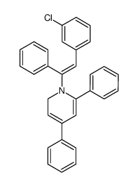 1-(2-(m-chlorophenyl)styryl)-4,6-diphenyl-1,2-dihydropyridine结构式