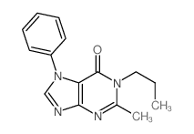 2-methyl-7-phenyl-1-propyl-purin-6-one结构式