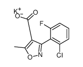 potassium 3-(2-chloro-6-fluorophenyl)-5-methylisoxazole-4-carboxylate结构式