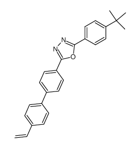 2-[4-(4'-vinylbiphenylyl)]-5-(4-tert-butylphenyl)-1,3,4-oxadiazole Structure