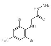 2-[(2,6-dibromo-4-methylphenyl)amino]acetohydrazide结构式