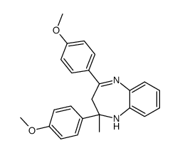 2,4-bis(4-methoxyphenyl)-2-methyl-2,3-dihydro-1H-benzo[b][1,4]diazepine Structure