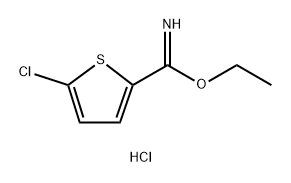 2-Thiophenecarboximidic acid, 5-chloro-, ethyl ester, hydrochloride (1:1) Structure