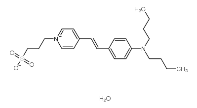 3-(4-((E)-2-[4-(DIBUTYLAMINO)PHENYL]ETHENYL)-1-PYRIDINIUMYL)-1-PROPANESULFONATE结构式