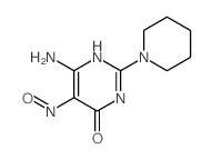 6-amino-5-nitroso-2-(1-piperidyl)-1H-pyrimidin-4-one structure