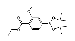 ethyl 2-methoxy-4-(4,4,5,5-tetramethyl-1,3,2-dioxaborolan-2-yl)benzoate Structure