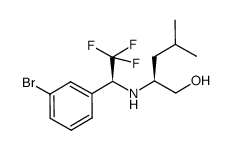 (S)-2-[(S)-1-(3-bromo-phenyl)-2,2,2-trifluoro-ethylamino]-4-methyl-pentan-1-ol Structure