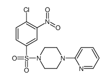 1-(4-chloro-3-nitrophenyl)sulfonyl-4-pyridin-2-ylpiperazine结构式