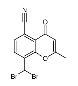 8-(dibromomethyl)-2-methyl-4-oxochromene-5-carbonitrile结构式