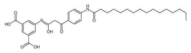 5-[[1,3-dioxo-3-[4-[(1-oxohexadecyl)amino]phenyl]propyl]amino]isophthalic acid picture