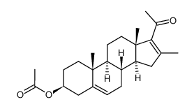 16-methyl-20-oxopregna-5,16-dien-3-beta-yl acetate structure