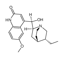 (8S,9R)-9-hydroxy-6'-methoxy-10,11-dihydro-1'H-cinchonan-2'-one结构式