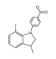 3,7-dimethyl-1-(4-nitrophenyl)-2,3-dihydro-1H-indole结构式