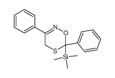 3,6-diphenyl-6-trimethylsilyl-4H-1,5,2-oxathiazine结构式