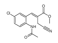 methyl-(E)-3-(2-acetamido-5-chlorophenyl)-2-(cyanomethyl)propenoate结构式