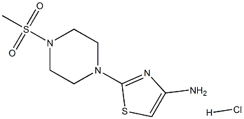 2-(4-(Methylsulfonyl)piperazin-1-yl)thiazol-4-aMine hydrochloride结构式