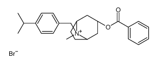 [(1R,5S)-8-methyl-8-[(4-propan-2-ylphenyl)methyl]-8-azoniabicyclo[3.2.1]octan-3-yl] benzoate,bromide Structure