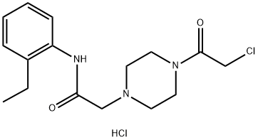 2-[4-(2-Chloroacetyl)piperazin-1-yl]-N-(2-ethylphenyl)acetamide Hydrochloride Structure