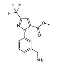 methyl 1-(3-(aminomethyl)phenyl)-3-(trifluoromethyl)-1H-pyrazole-5-carboxylate Structure